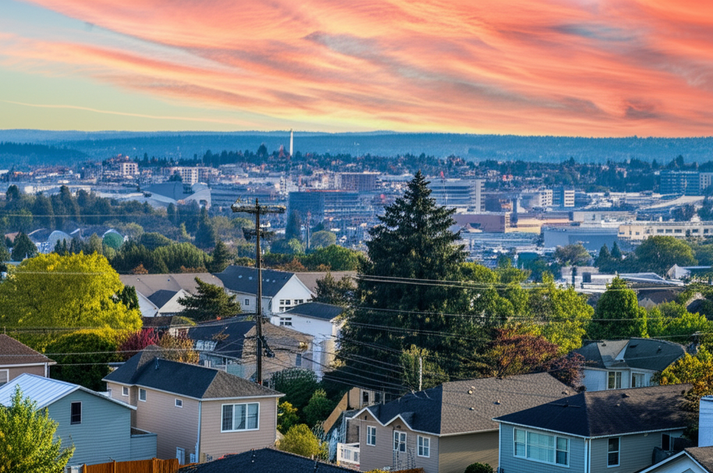 Hilltop neighborhood in Tacoma - historic buildings and new development