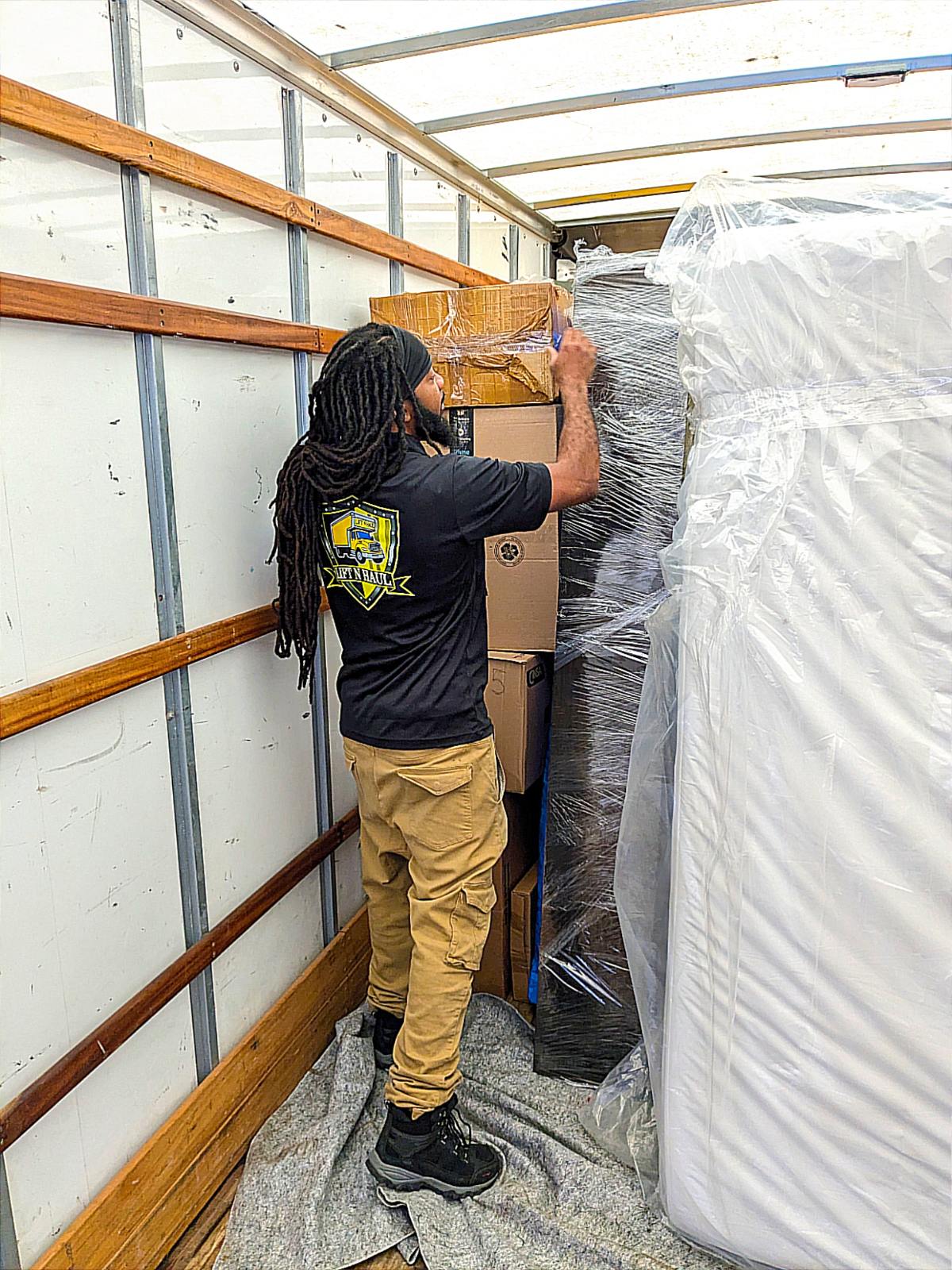 Securing items in the truck to prevent damage