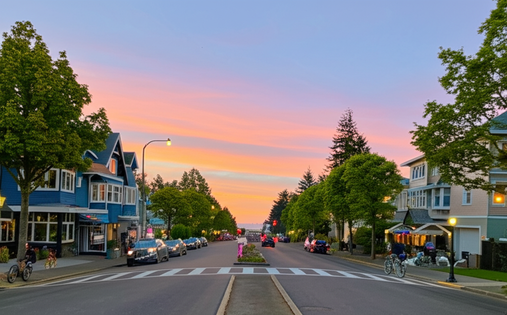 North Tacoma neighborhood - tree-lined streets with historic homes in Proctor District